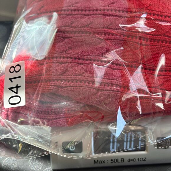 Y2K American Eagle Womens V-neck Sweater S Cable knit Striped Multicolor 2011 - Picture 13 of 13